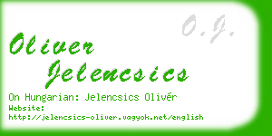 oliver jelencsics business card
